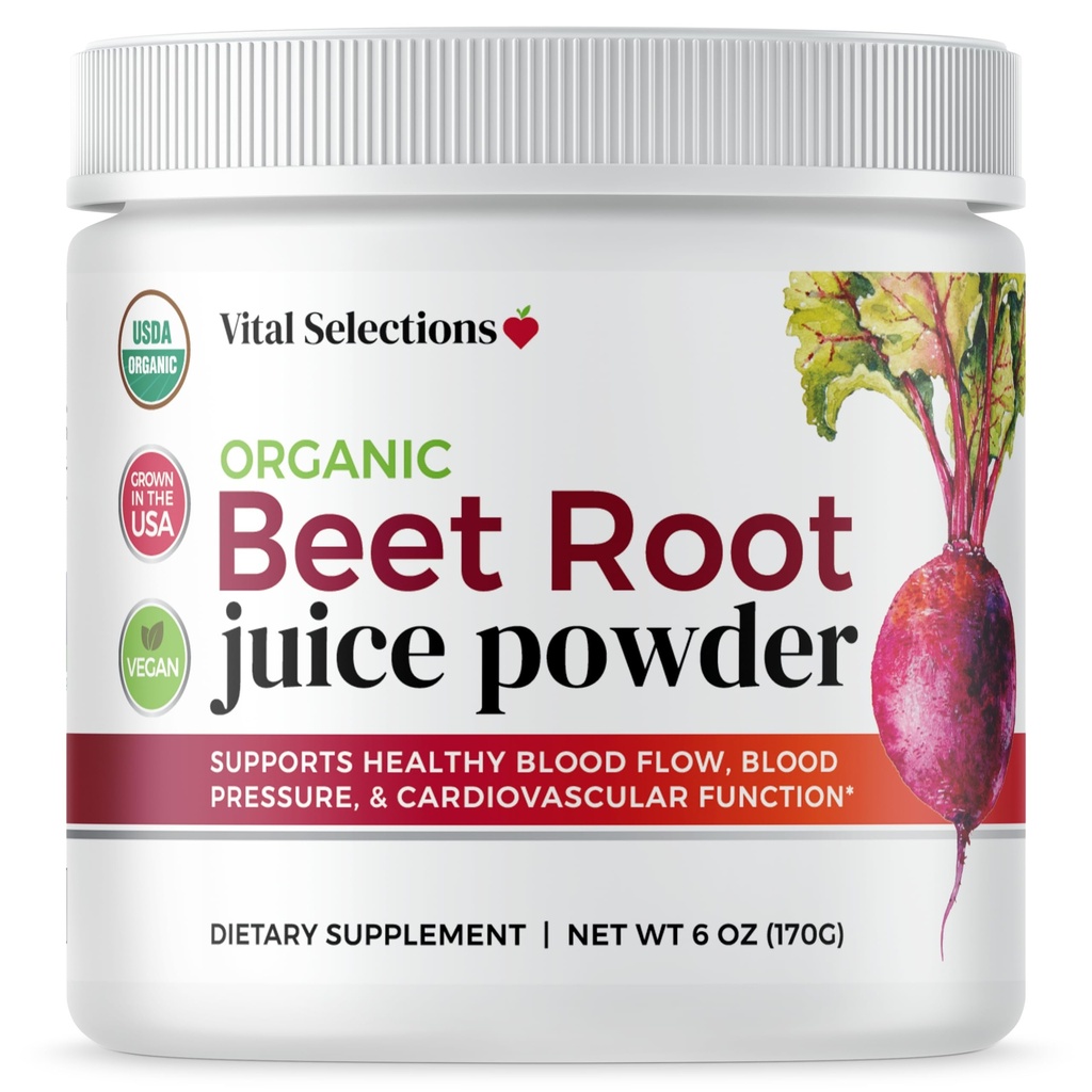 100% Beet Root Root Juice Powder, Kemurnian dan Potensi Tertinggi, Amerika Serikat Grown, Beet Beet Drying Technology, Maksimum Nitric Oxide Boost for Cardio Support and Athletic Performance