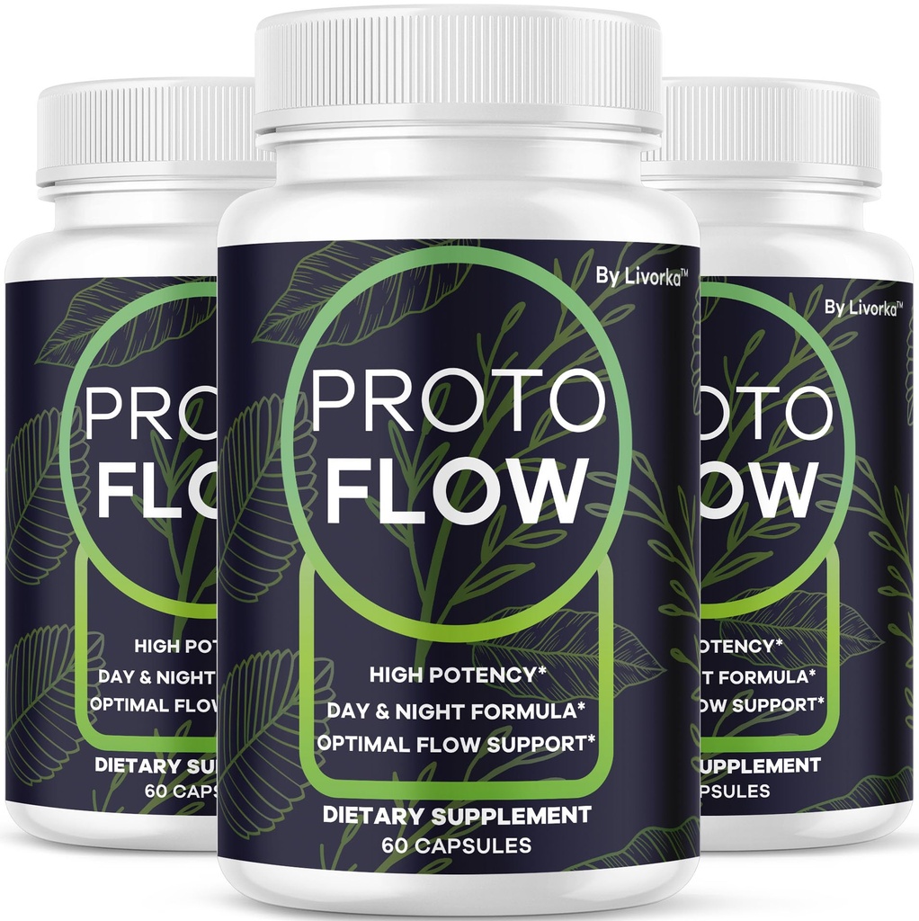 LIVORKA (3 Pack) Proto Flow - Proto Flow Dukungan, ProtoFlow Review, ProtoFlow Formula, Proto Flow Male, Proto Flow Sullement for Men, Proto Flow Pills, 180 Capsules selama 3 bulan