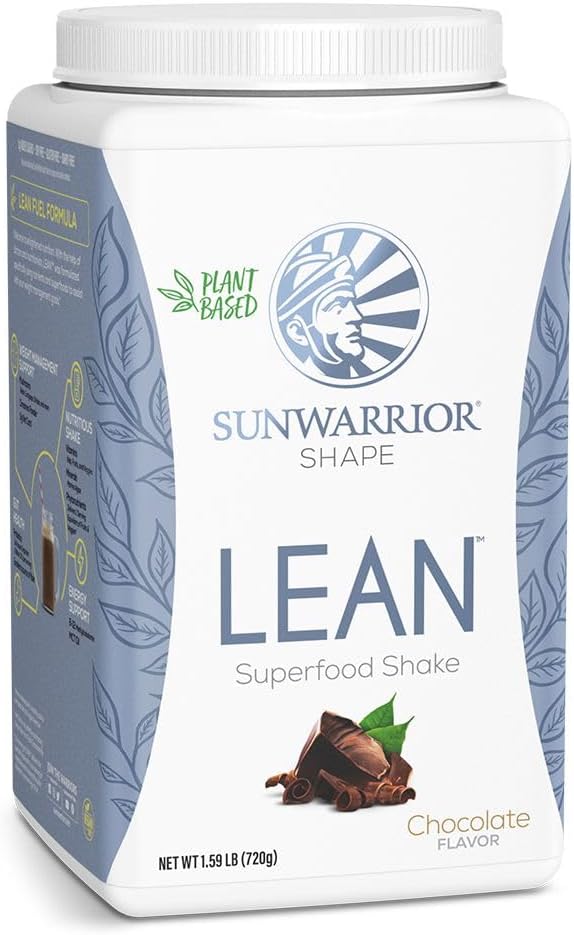 Sunwarder Vecan Protein Superfood Shake Replacement Organic Protein: 124; Gluten Free Non-GMO Free Sugar Free Low Carb Plant Based Protein 124; Chocolate 20 Servilimen 14; Shape Lean