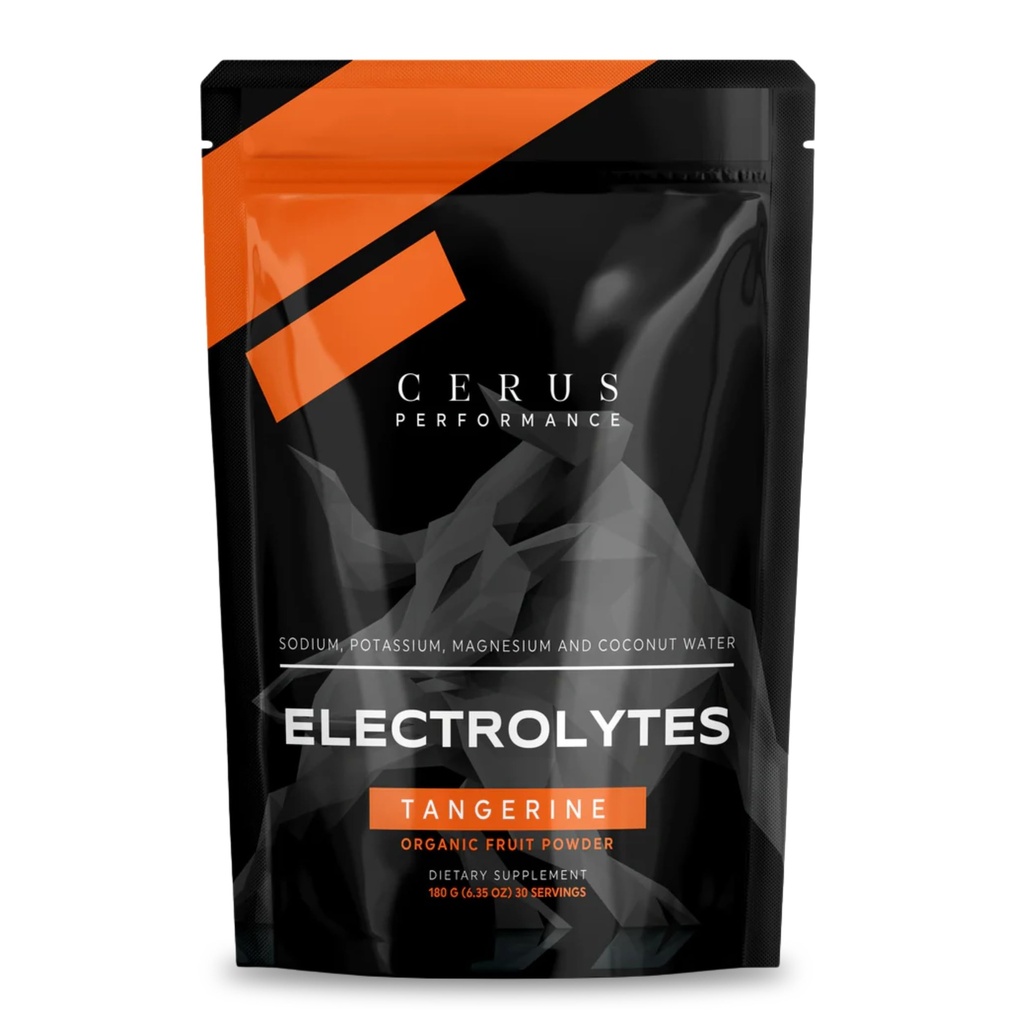 Cerus Performance Electrolite Powder - Tangerine Flavor, 30 Servings, Zero Sugar, Coconut Water Powder & Real Fruit, Endurance & Recovery