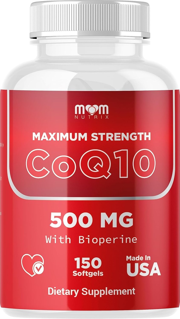 Dr. JOEL 'S MOM Nuttrix CoQ10 500mg - Cellular Energy Production Support - Best Absorpsi dengan Bioperin - 150 Softgel - dibuat di USA