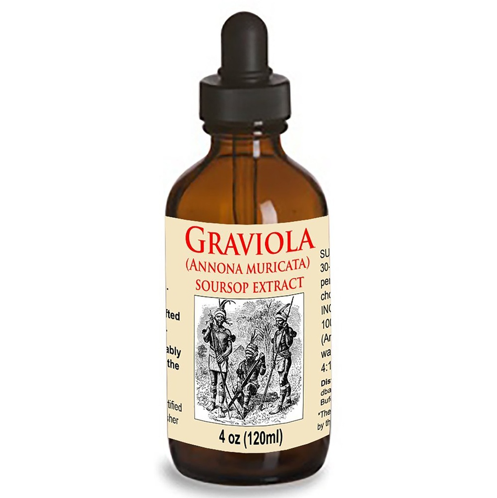 Graviola Gravila Cair Soursop Organik Ekstrak 4 oz Wildmade Tincture (Annora Muricata): Imune System Booster (4oz)