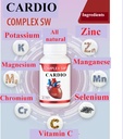 Suplemen Kesehatan Jantung Cardio, Sirkulasi Darah Sehat & Tekanan Darah Dukungan dengan Potasium, Magnesium, Kromium, ZINC, Manganese, Chromium, Selenium, 30CAPSULES 1000.31 Mg