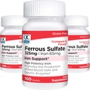 Kualitas Pilihan Besi 65 mg (325 mg Sulfate) Tinggi Potency Besi Tambahan Tablet dalam 100 Count Bottle (3 Pack)