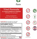 Foods For Gut Vital Formula 12 Strain Progetic Powder 260 Milyar CFU 124; Made in USA 124; Direct from Manufacumentator 12.4; No Third- Party Storage 124; Imune Support 124; 60 Grams (2.11 Oz)