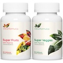 Suplemen Buah dan Vegies Harian untuk Dewasa - Super Fruits dan Vegetables Suplemen dengan 37 Super Foods Berbeda untuk Kesucian Luar Kesehatan dan Dukungan Imune - Non-GMO dan Vegan (30 Hamba)