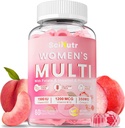 Metode Multivitamin for Women Gummies dengan Calcium, Magnesium, Zinc, Vitamin A, C, D3, E, K2, B Kompleks, Fault, Biotin - Multi Vitamin & Mineces for Energy, Imune Dukung, dan Strengthen Bone