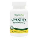 NaturesPlus Vitamin A (Palmitat) - 10.000 iu - Skin sehat, Mata, Vision & Imune System - Soluble Air untuk Absorpsi Maksimum - 90 Vegetarian Tablet (90 Pelayan)