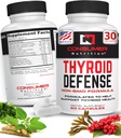 Dukungan untuk Perempuan & Pria - Ashwagandha, Cayenne, Schisandra, & Kelp for Thyroid Health - Zinc, Vitamin B12 & Iodin Suplemen Thyroid - Thyroid Pertahanan 30 Kapsul