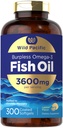 Carlyle Burpless Fish Oil 3600 mg 124; 300 Softgels 124; dengan Omega-3 Fatty Acids 124; Lemon Flavor 124; Non- GMO, Gluten Free Supplemen 124; oleh Wild Pacific