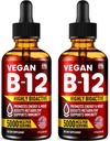 Paket berisi 2 - B12 Sublingual 5000 mcg Drops - Made in USA - Vegan B12 Vitamin for Energy, Mood & Memory - Sangat Bioavailable Sublinual Drops - Methylcobalamin for Women & Men - 2 FOz.