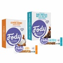 Fody Foods Snack Snack Bars Variety Pack, 1.41 Oz (Pack of 24), Almond Coconut & Dark Chocolate Nots & Sea Salt, Protein Bars, Low FODMAP, Gut & IBS Friendly, Vegan, Laktosa Free, Non-GMO, Gluten Free