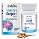 HERBION ISTRIS MEMBANTU Kapsul Memori, Membantu Improve Fungsi Otak & Absent Mindness, Menjaga Levels Sehat Mood dengan Ginkgo Biloba, untuk Dewasa, 60 Count, Paket 1