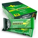 Hijau + Plasbar Energy, Natural, Gluten-Free Snack dengan Super Greens, Superfood & Almond Butter, Vegan, Dairy- Free, Non-GMO, 10g Protein Meal Replacement, 12 Pack