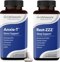 LifeSeasons Anxie- T with Rest-ZZZZ - Support Mood & Full Night 's Sleep - Alami Kemudahan Ketegangan Otot & Ketahanan - 120 Katup