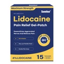 Sumifun 4% Lidocaine Pain Relief Mem-patch 15 Counches Maximum Power Naring Gel Patch untuk Back Knee Neck Joint Ache Muscle Soreness Topical Analgesic