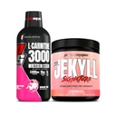 PROSUPPS L-Carnitine 3000 Stimulant Free Liquid Shots (31 Serbu Naga) dan Mr Hyde Signature Series Pre-Workout Energi Minuman (30 Servis, Strawberry) Bundle