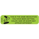 1-61G "Color Size Shape" Permanent Paper Label, 1 9 / 16 "x 3 / 8," Green, Pack of 1000