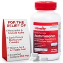 TIME- CAP LABS, INC. Seringkali Acetaminopenhen 650 MG - 400 Caplets - Extended Release - Relief Pain Bersama, Reliever Sakit & Arthritis Relief Pain