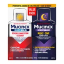 Mucinex Fast- Max & NightShift Combo - Max Tegar Cough & Cold Relief For Musus Relief, Chest Conbubles, Nasal Contrable, Sinus Consultion, Sinus Pressure, Cough Symptom Relief (2x 6 FL OZ)