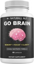 Go Brain Double Nootropic Formula, Suplemen Otak untuk Memory and Focus Vitamin, Ginkgo Biloba, Due Suplemen, Basopa Monnieri Suplemen, Memory Vitamin Brain for Women & Men