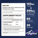 CoQ10 100mg + R-Lipoic Acid 200 mg per Serving, 1 Bulan Supply, Sampai dengan 5X Imporestion Imporpt, Acid R- CoQ10 untuk Kesehatan Hati dan Kognitive -60 Capsules