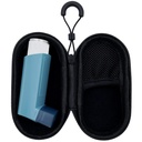 Kasus Perjalanan Holder untuk Asthma Inhaler, Koperasi Kasus untuk Handy Inhaler untuk Dewasa dan Anak (Kasus Hanya) (Hitam)