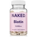 NASYD Biotin 10.000.000 mcg - Max Kekuatan Vitamin B7 Tambahan untuk Rambut Kesehatan, Skin & Nails Dukungan - Non-GMO, Gluten- Free, Vegan - Mendukung Produksi Keratin - 120 Kapsul