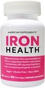 Iron Health 42,5 Mg None-Constipating Iron dengan 16 Iron- Pendukung Vitamin dan Nutrients Termasuk Talet Vitamin C 60