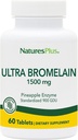 Natures Plus Ultra Bromelain - 60 tablet - 1500 mg dari Pineapple Bromelain - Mendukung Kesehatan Digetical, Dukungan Gabungan & Lebih - 60