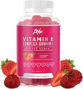 Avilana Vitamin B Complex Just for Women Vegan Gummies with Vitamin B12, B7 (Biotin), B6, B5, B6, B8, B9 (Folate) s, Energy and Healthy Ammune System (1 Pack)