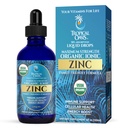 USDA Organic Ionic Zinc Droppers for Men, Women & Kids 124; Liquid Zinc Surinc Lace Mineral Formula Formula 14; Immune Fungsi 124; Skin Health 124; 98% Absorpsi 124; Sugar- Free, Vegan, Non-GMO 124; 4 Fl Oz