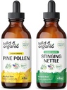 Wild & Organic Pine Pollen Tackle 4 fl oz & Stinging Nettle Root Tincture 4 fl oz