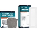 Silver Calcium Alginate Dressing (4 "x4" 10Pcs) + Island Dressing (4 "x 10" 25Pcs)