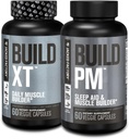 Jacked Factory AM & PM Muscle Building Stack - Build-XT Muscle Builder & Build PM Time Muscle Growth & Sleep Aid