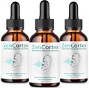 (3 Pack) Zencortex For Tinnitus Relief - Formula Resmi Resmi - Zencortex Drops for Ears, Zen Cortex 24 Tinnitus Drops Liquid Suplement Reience, Zen Cortex Hearing Formula, Zencortex Oral (4oz)
