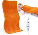 WOOMER Extra Large Heating Pad, 17 "x33" XL Haating Pad, Hot Pad dengan Opsi Multi- Color, Moist Heat Therapy Feature, Auto Shut- Off, Power Cords Storage Belt
