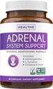 Dukungan Sistem Adrenal & Manajer Kortisol (2 Pasokan Bulan) Suplai Ashwagandha & L- Tyrosine Fatigue Suplemen - Pertahankan Cortisol Balanced Levels, Kesehatan, & Stress Relief - Non-GMO - 60 Capsules