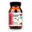 DR WAKDE 's Ashwagandha & Shatavari Capsules (60 Veg Caps, Meremajakan Herbs, Dukungan Energi, Suplemen Ayurvedic, Vegan, Herbal, All Natural, Dibuat di Inggris)