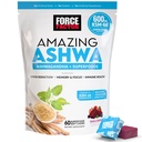 Force Factor Amazing Ashwa for Stress Relief, Memory, Focus, dan Imune Support Health, Ashwaganda Suplemen dengan KSM-66 Ashwagandha untuk Stress, 60 Soft Chews