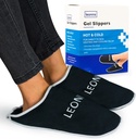 Gel Ice Pack Slippers - Menyediakan Terapi Hot and Cold for Foot Pain Relief Neuropathy untuk Feet, Geut Relief, Switter Feet, Plantar Fasciitis dan Heel Spurs - Satu Ukuran Fits Paling Hitam