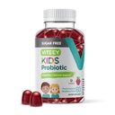 Viteey Probiotic Kimmies for Kids - 2 Milyar CFUs - Relief Konstilasi Anak-Anak Protestan, Dukungan Kebal & Kebal Alami & Digepsi - Vegan, Gelatin Free, GMO Free - Tasty Chewable Raspberry Flavored