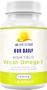Tambahan -Marine Algal Sumber untuk DHA & EPA Fatty Acids - Plant - Based Fish Oil Alternatif - Carrageenan Free Softgeels for Eye Health & Optimal Wellness