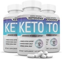 (3 Paket) Ketogenix Keto Pil 1275MG Baru & Improved Formula Berisi Apel Cider Extra Virgin Powder Minyak Daun Teh Hijau 180 Capsules