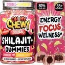 Pramulir Himalaya Shilajit Gummies - Bernilai Emas Tinggi Resin - Energi Boost dan Imuniune Dukungan untuk Pria dan Wanita dengan Ashwagandha dan Shatakari - 60 Gujuni - Strawberry & Banana