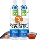 Hanya Natural Pet Wild Alaska Salmon Oil for Dogs & Cats - Omega 3 & 6 Suplemen untuk Pets - EPA & DHA Oil Ikan, Semua Dukungan Bersama Alami, Skin Provious, Coat & Heart - 20 Fl Oz (Paket 2)