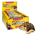 FITCRUUNCH Full Size Protein Bars, 6- Layer Baked Bar, 6g of Sugar, Gluten Free & Soft Core Core Kue (12 Bar, Peanut Butter)