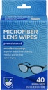 Rite Aid Eye Care Microfiber Lees, Premoistened, Individually Wrapped Packets - 40 Count Ang4; Quick Drying, Anti- Streak Formula 124; Eyeglading Wipes 124; Eye Glass Cleaner and Cloths 124; Lens Wipes