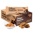 Bar Perfect Keto Collagen Protein, Gluten Free Grass Fed Collagen + MCT Oil, Low Carb, No Sugar added, High Protein Snacks, Keto Diet Foods, 13g Protein, 18g Fat, 3g Net Carbs, Peanut Butter Chocolate Chip, 12 Bars
