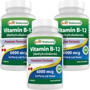 Terbaik Vitamin B-12 sebagai Methylcobalamin (Metil B12), 6000 mcg 60 Sublingual Tablet (60 Count (Paket 3))